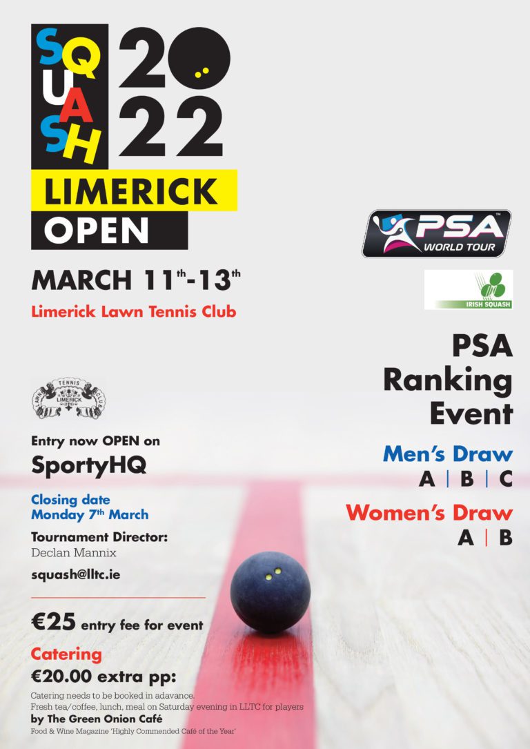 Limerick Senior Open Enter Now Irish Squash Irish Squash